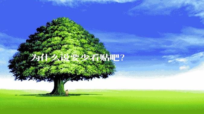 为什么说要少看贴吧？